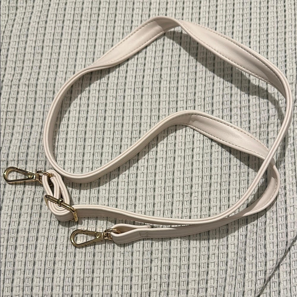 Cream Woven Tote Bag with Leather Handles - Picture 2 of 3